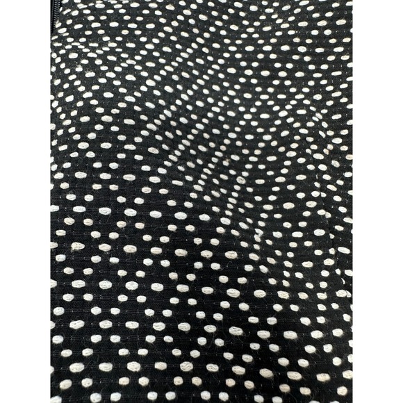 J. Crew Blk/White Textured Dot Print Split Neck Sleeveless Sheath Dress Sz 8 NWT - Picture 3 of 13